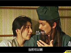 Aziatisch, Mooi, Grote mammen, Pijpbeurt, Chinees, Sperma shot, Tieten likken