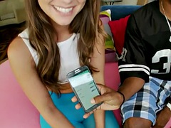 Grote lul, Zwart, Bruinharig, Sperma shot, Zwart, Interraciaal, Tieten likken