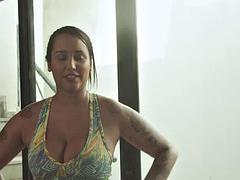 18, 黒人, 茶髪の, ハードコア, Hd, ラティーナ, アウトドア, ガリガリ