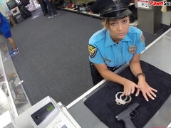 BANGBROS - Police stunner penetrated and facialized in pawnshop office by BWC