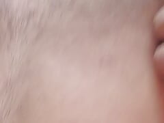 Horny man pinching his nipples with clips