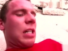 Horny public gay gets a facial