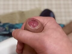 Young cock masturbation toilet close up cumming