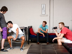 Steamy bloke likes being filmed when he throats cocks for pleasure