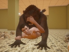 Obscene, furry game, knotting