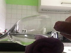 Cumshot in glass
