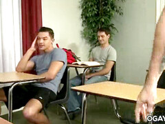 homosexual threesome in the classroom