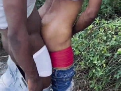 A hetero stud receiving 15inches bone in a doggie.