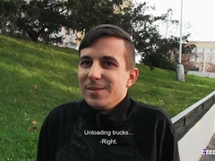 Dark-haired amateur twink fucked anally