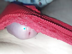 My cock in red clotes