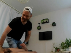 senior boy tempts beefy 18yo black school dude