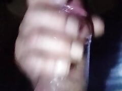 Stroking my thick cock