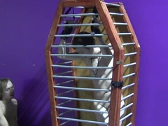 Caged boy is ready to receive is dirty sexual punishment