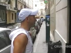Jes fucked in sling in public bar by pornstar