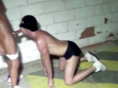 Slut humiliates in public toilet by Enzo Dikarina