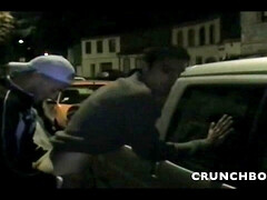 Amazing risky exhib with a twink fucked in the street at night