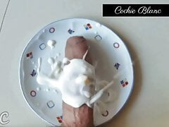 Jerk off My BWC with a lot of cream