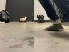 Public place self pee and spunking on my clothes