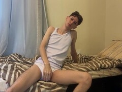Cute boy, gay twink, cock-squeezing