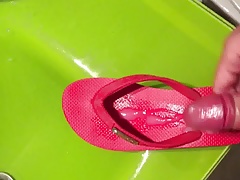 Rote Flip Flops der Nachbarin nochmal besamt