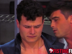 Apprentice Micky Mackenzie stroking off while gawping at a bumder pornography mag