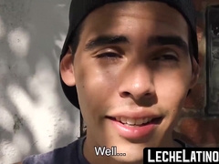 LecheLatinos.com - Latino's wild pickup sex ends with a raw fuck and a jizz-covered face