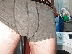 Big swollen hairy cock cumming