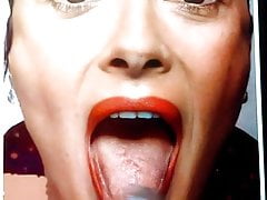 Salma Hayek - Cum Tribute(emptying on her mouth and tongue)