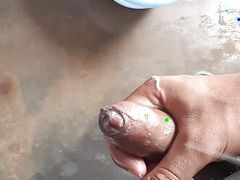 bathroom walls hit by my cum handjob pornvideo