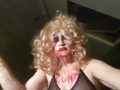 Tranny cumdump slag, tgurl, sissy  Sarah Millward, craves cock, wanks, smokes, uses mouth and nose as ashtray
