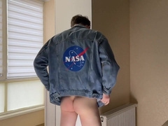 Horny Young Men Wanking Massive Fat Cock In Jeans Jacket / Hot / Horny / Sexy / Sweet