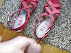 Squirting My Aunt's Shoes - Red Heels