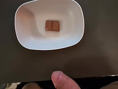 Cum on food #1 cum chocolate