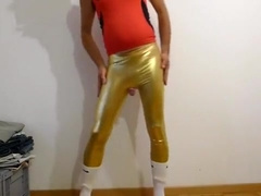 crossdresser gap in spandex tights hawt cock