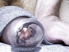 CLOSE UP: Hot guy fucking toy and moaning (High Quality Close Up)