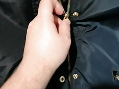 New Look Navy Fur Hood Bomber Jacket Wank Video