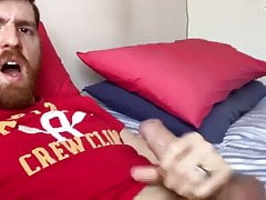 Hot ginger bearded guy cums