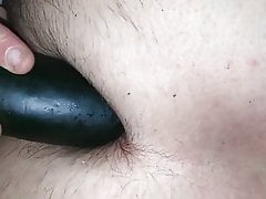 Cucumber anal in Slow Mo