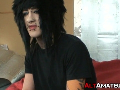 Alternate stud working his massive fat cock