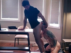 DILF gets horny and intimate with one of the guys from office