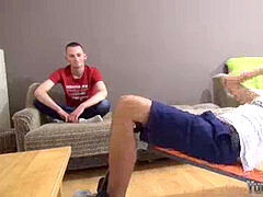 faggot trio feet adoring and railing