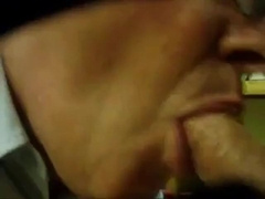 Daddy Blows it in the Stockroom - Amateur Old-Young Action