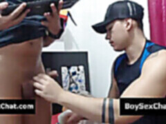 Gay friend, straight boy, first-timer