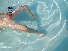 Penis pumping at the Pool