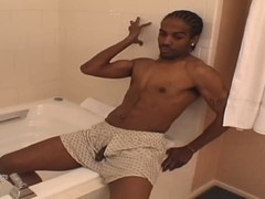 Solo session with a furry gay guy in the bathroom