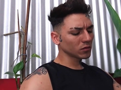 Tattooed Bad Boy Axel Fucks Ro The Janitor Outdoors After A Hot Courtyard Blowjob