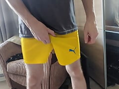 Wanking 2 week load into briefs
