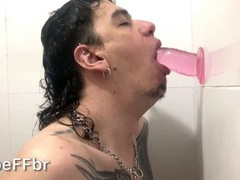 Gay deepthroat slave gets his throat pounded hard in HD videos