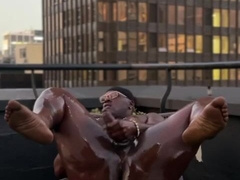 Huge Sausage Dad Black monstrous Masturbating & Dirty dancing in Public