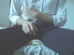 Schoolgirl roleplay with masculine twist - hot solo pocket pussy action
